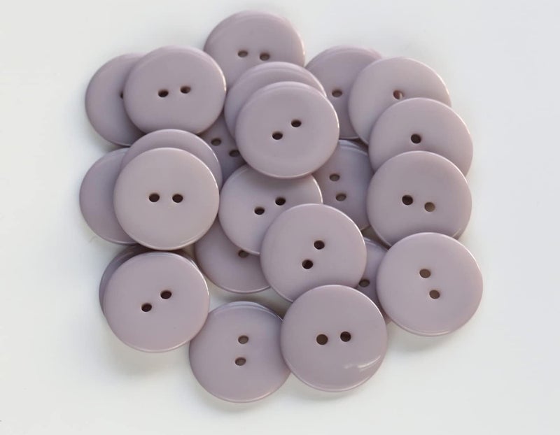 GANSSIA 1 Inch Grey Buttons, Two Holes 25mm Resin Button for Sewing and Craft, Pack of 100 pcs - Image 3